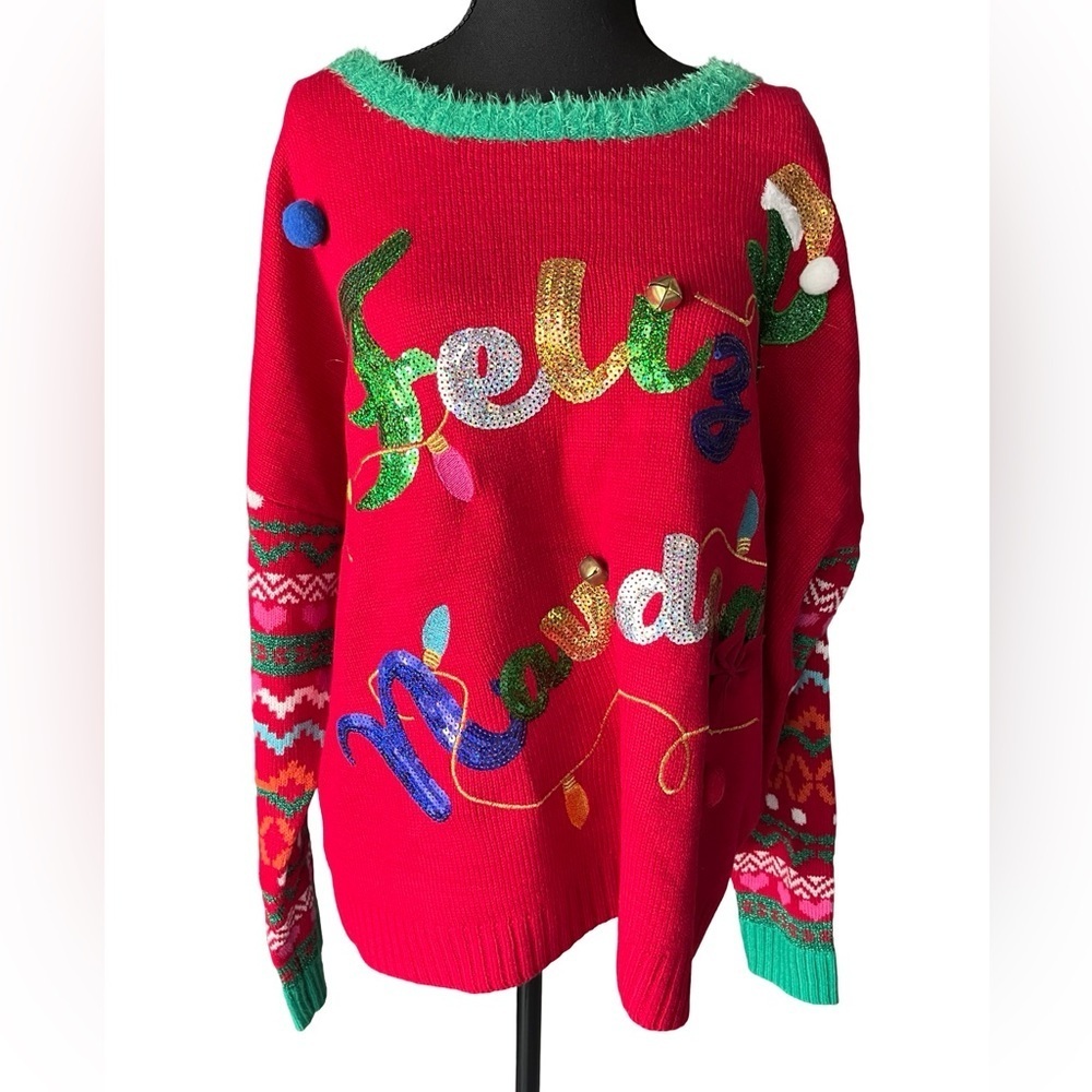 Festive Red Holiday Sweater